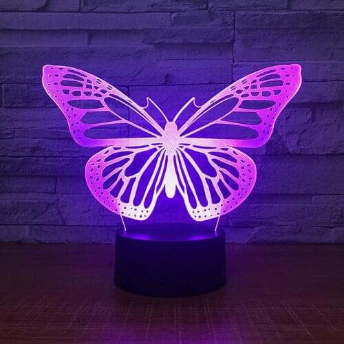 New Butterfly Colorful 3D Small Night Light Touch Remote switch control USB Table Lamp LED Table Lamp Bedroom Gift For Kids