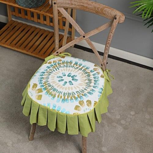 Nordic Printed Dining Chair Cushion Non Slip Breathable Chair Seat Cover Home Comfortable Chair Cushion Four Seasons Universal