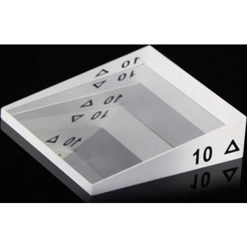 Prism 10 Degree 40mm High-precision Ophthalmic Strabismus Correction Rhomboid Prism Wedge Optical Glass Block Right-angle Prism