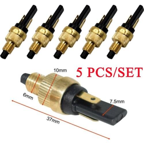 5 Pcs 6mm Copper Universal Motorcycle Bikes Front Rear Brake Clutch Switch Plug