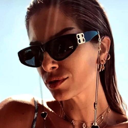 2021 Luxury New Cat Eye Sunglasses Women Vintage Sun Glasses Men Oval Goggle Sunglass Oculos Feminino Lentes Gafas De Sol UV400