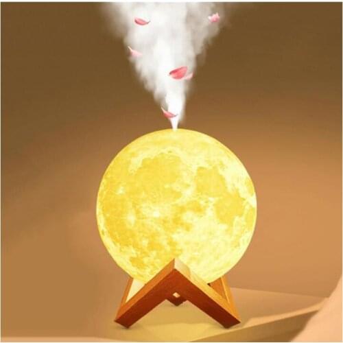 USB Aroma Diffuser Ultrasonic Essential Oil 880ml Air Humidifier Full Moon Lamp Night Light Night Cool Mist Purifier For Office