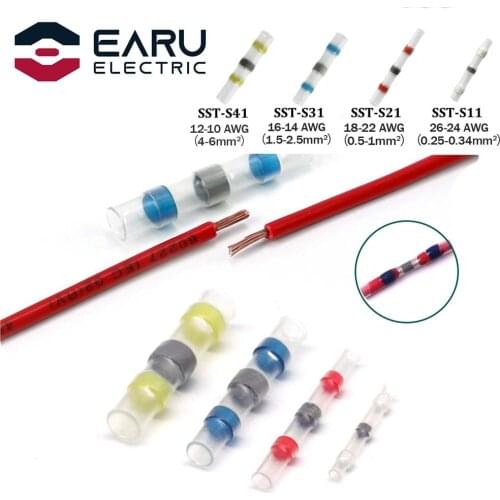 Waterproof Thermal Shrinkage Electrical Car Wires Connector Solder Extrusion Terminals Block Cable Termination Wireway Clamping