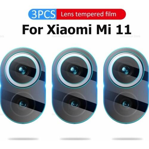 3PCS Lens Protector For Xiaomi Mi 11 mi Glass Camera Screen Protector on for Xaomi Mi 11 Mi 10i 5G Protective Tempered Glass