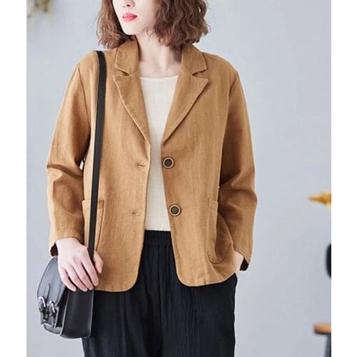 2021 Autumn Spring Women New Long Sleeve Round Neck Blazers Short Jacket Motorcycle Suit Zipper Black Slim Coat Female Outerwear