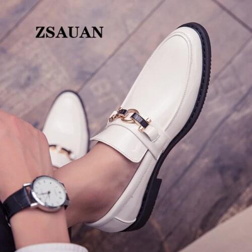 ZSAUAN Men's Patent Leather Shoes