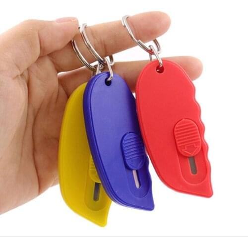 1pc Mini Knife Box Knife Keychain Folding Knife Can Opener Paper Express Unpacking Envelope Portable Outdoor