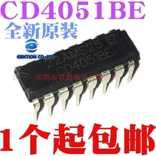 10PCS Analog switch CD4051BE CD4051 into 16 feet in stock 100% new and original