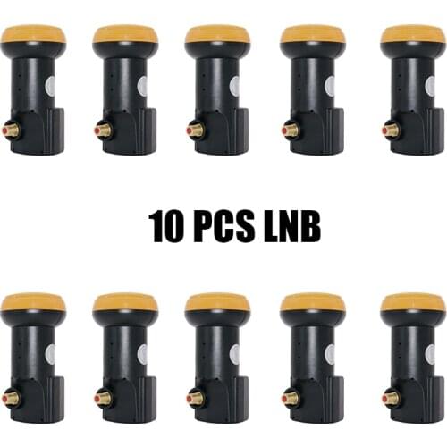 10PCS Ku Band Single LNB Hight Gain Low Noise Ffigure:0.1dB LNB Universal LNB For Dish TV Satellite TV Receiver