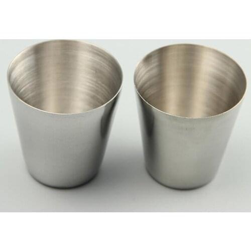 By DHL or EMS 1000 pcs 30ml Portable Stainless Steel Shot Glasses Barware Beer Wine Drinking Glass Outdoors Cup Mugs