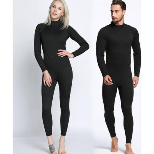 2mm mens women all black long sleeved pants diving suit one-piece swimsuit diving suit warm waterproof swimming suit Wet suit