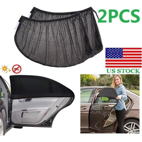 2pcs Car Sun Shade Cover Auto UV Protect Curtain Front/RearSide Window Sunshade Mesh Polyester Universal car accessories