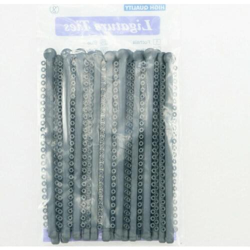 20*50=1000Ties/Pack Dental Orthodontic Elastic Ligature Ties Bands Grey Color Light Force Premium Quality