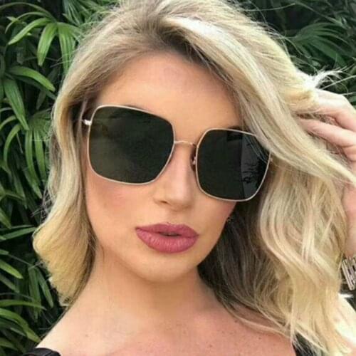 2020 Fashion Square Oversized Sunglasses Women Punk oculos de sol Vintage Big Sun glasses Frame Female Shades okulary UV400