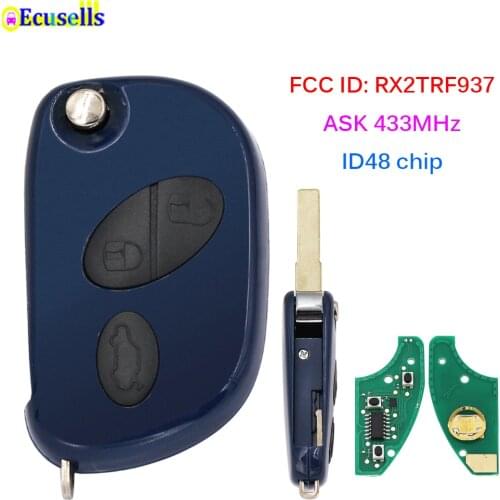 3 Buttons Smart Remote Key Fob ASK 433MHz ID48 Chip for Maserati GranTurismo Quattroporte GranCabio 2005-2017 FCC ID: RX2TRF937