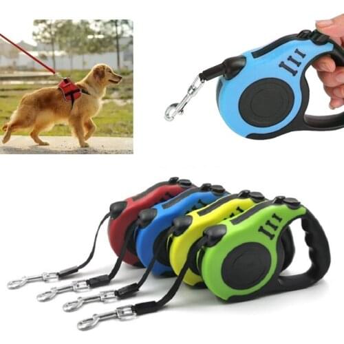 3m/5m Retractable Dog Leash Pet Walking Running Leash with Anti-Slip Handle Suitable for Small/Medium Dog Cat Leads