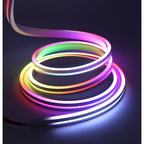DC5V WS2812B SK6812 Smart RGBW Led Neon Lighting Strip 1903 3838 IC Individual Addressable Silica Gel Neon Rope Tube Strip Light