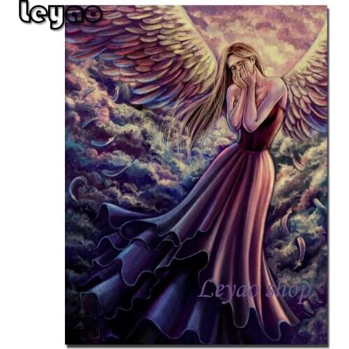 5D Diy Diamond Painting Cross Stitch Crying Angel Mosaic Full Square/Round Diamond Embroidery Fantasy Icon Home Decor