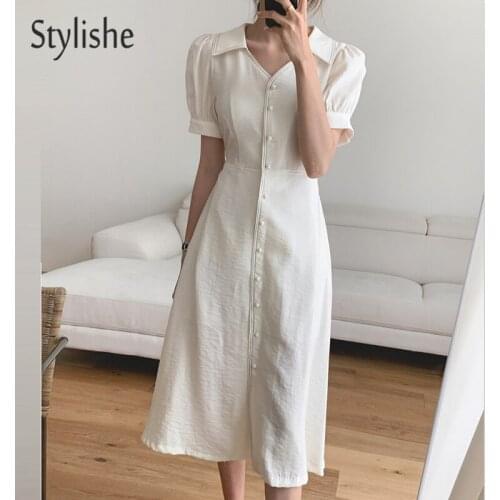 Летние платья на пуговицах Aelegantmis China At AliExpress