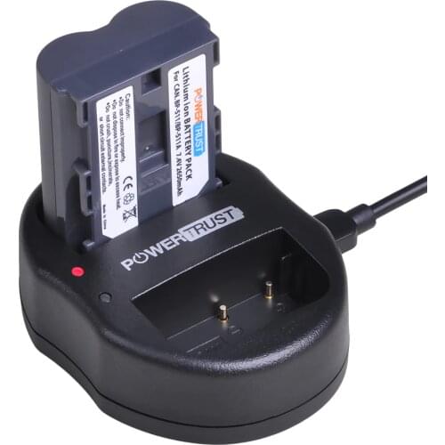 1x 2650mAh BP-511A BP-511 BP 511 BP511 Battery + Dual USB Charger for Canon BP-511 G6 G5 G3 G2 G1 EOS 300D 50D 40D 30D 20D 5D