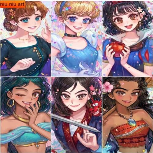5D Full Square/Round Disney Cartoon Cinderella Diamond Painting Diamond Cross Stitch Mosaic Home Decoration Gift Handicrafts
