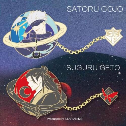 Anime Jujutsu Kaisen Gojo Satoru Cosplay Brooch Badge Prop Anime Metal Man Woman Pin Props Accessories