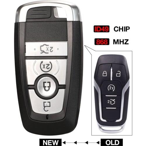 Jingyuqin ID49 868MHz Smart Proximity Key For Ford Mondeo Mustang Fusion F-250 F-350 F-450 F-550 2017 M3N-A2C93142600