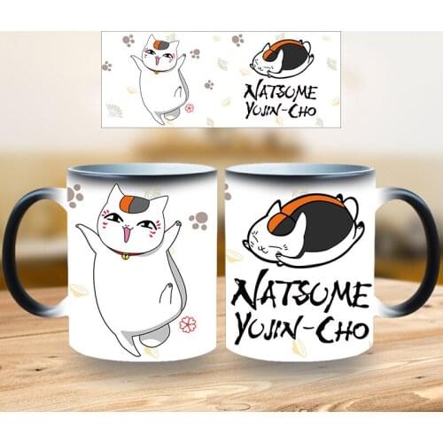 Anime Natsumes Book of Friends Cat Figure Mug Color Changing DIY Coffee Milk Tea Ceramic Cups for Boys Girls Birthday Gifts