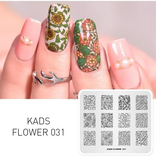 MISSGUOGUO Stamping Template Hot Nail Art Stamping Plates Beauty Flower Design Nail Design Tools For Stamping Nail Art Plate