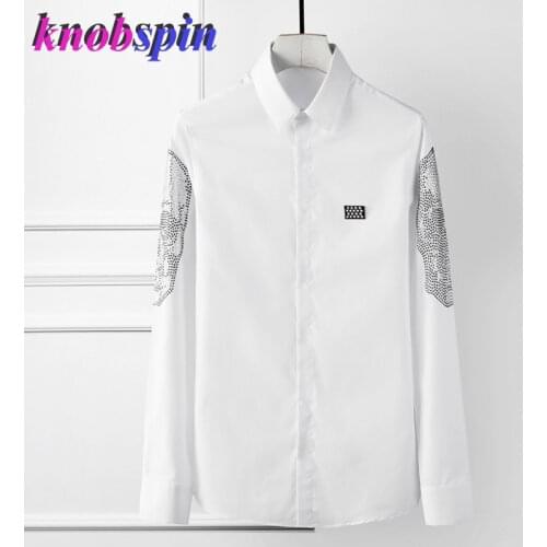 2019 Top Brand Shirt men Solid Slim Long sleeve Business male Dress Shirts High quality Social Camisas masculina Big Size 4XL
