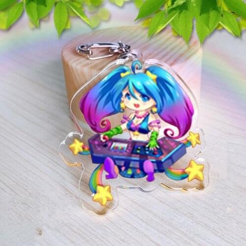 New version League of New Legends LOL Acrylic keychain Fae Sorceress lulu Sona Buvelle Pendants Keyring Cosplay Llavero Chaveiro