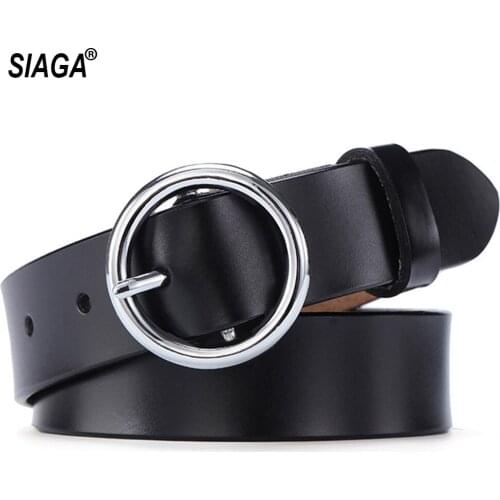 New Brand Designers Womens Cow Skin Leather Female Ring Pattern Design Pin Buckles Metal Belts 2.8cm Width 2020 FCO176