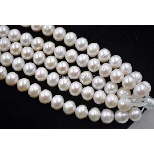 Wholesale 5 strands 10mm genuine cultured freshwater pearl