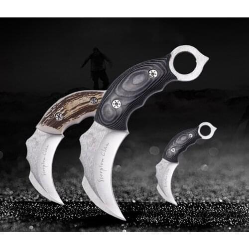 Outdoor Fixed Claw Knife Stainless Steel Camping Jungle High Hardness Multifunctional Pocket Survival Knife