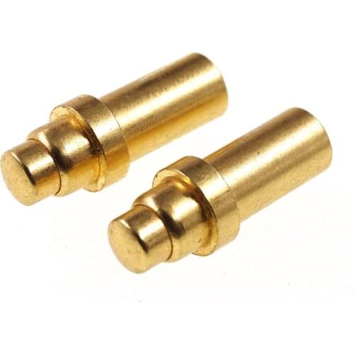 5pcs Large Current 5A Spring Loaded Contact Pogo Pin Connector 6.5 x 17.0 mm Length Through Holes PCB Single 3u Gold plating