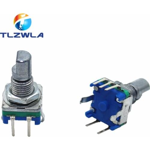 1Pcs Half axis rotary encoder, handle length 15mm code switch/ EC11 / digital potentiometer with switch 5Pin