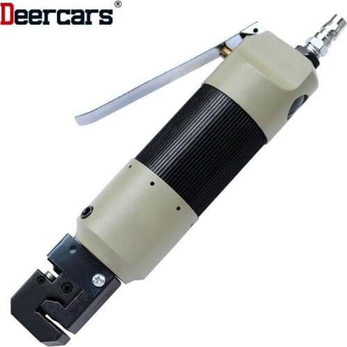 Straight Type 2 in 1 Pneumatic Puncher Crimper Car Punching Flanging Tool 12mm Crimpe 1.6mm Cutting 5mm Piercing Eyelet Work