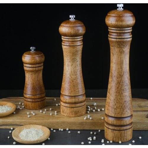 New style Manual pepper mill, oak wood salt and pepper mill, 5 "8" 10 "multi-purpose grinder, grinder kitchen tool