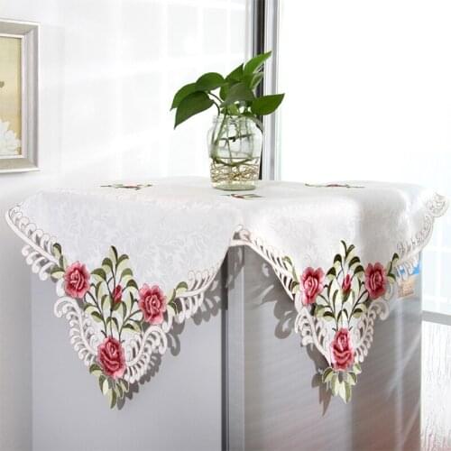 Modern satin embroidery Table Runner cloth cover Bed runner lace tablecloth placemat Mantel Kitchen Christmas wedding decor