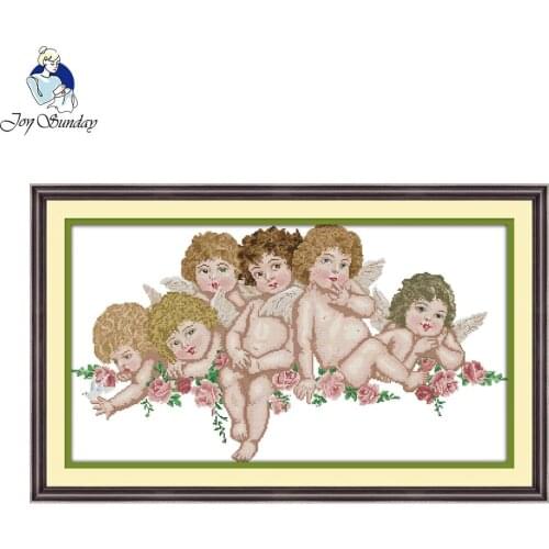 Little angel Patterns Counted Cross Stitch 11CT 14CT Cross Stitch Sets Wholesale Chinese Cross-stitch Kits Embroidery Needlework