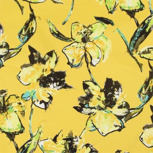 Yellow flower vintage fabric Retro style fabric Calico Printed cotton fabric for DIY Bag 1 order=50cm*140cm