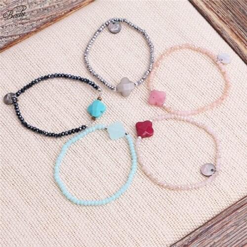 Women Bracelet DIY Artificial Design Bracelet Crystal Beads Beaded Bracelet Girl Friendship Jewelry 2020 Summer Fashion 15.5 Cm