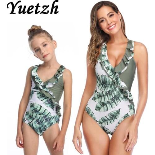 Women girls swimsuit 2020 swim suits one-piece Men kids children swimsuit bathing swimming wear for family beachwear wear