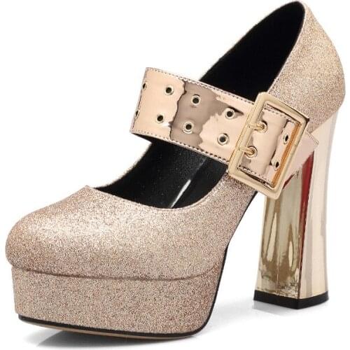 18 in the spring and autumn fashion waterproof machine sequins horseshoe with code size 32 shallow mouth single shoes 18621-42