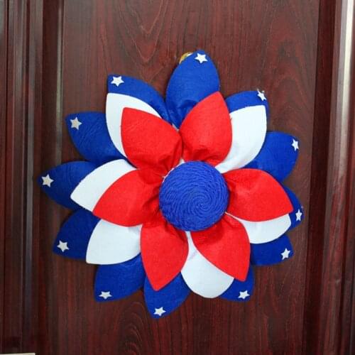2021 American Independence Day Garland Decoration Window Dress Up Door Pendant Wreath Props