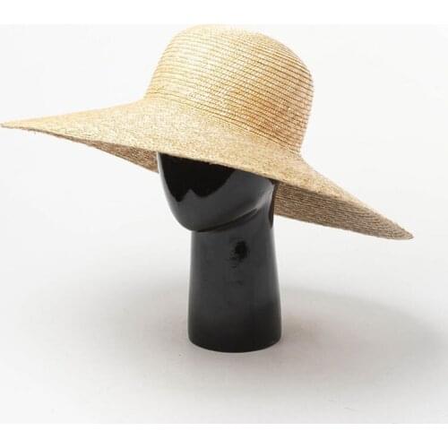 2021 New Wide Brim Oversized Beach Hats For Women Handmade Straw Hat UV Protection Dome Sun Shade Summer Hat Cap Wholesale