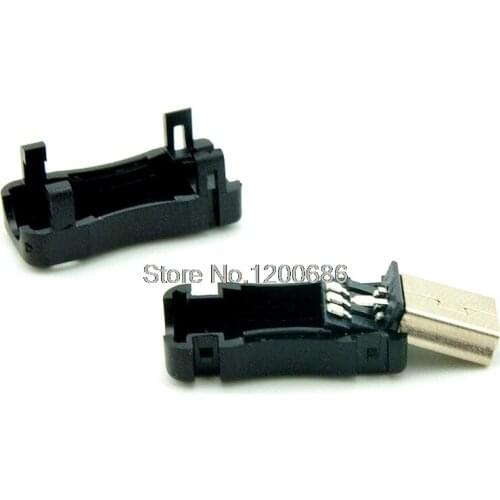 5PIN Mini USB male 5P USB plug housing Connector width 9MM