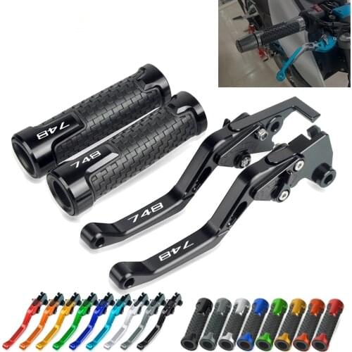 748 Brake Handle Clutch Levers Motorcycle Thruster Grip Set Hand Grips Handlebar Grip For DUCATI 748 1994 1995 1996 1997 1998