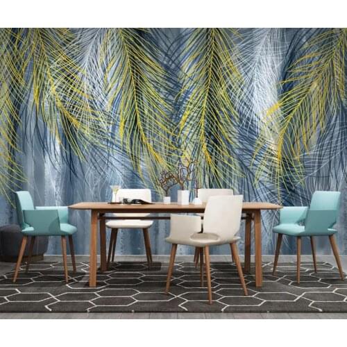 Abstract Colorful Feather Wallpaper Mural 3d Photo Wallpapers Painting Luxury Canvas Waterproof Painting Contact Paper Rolls