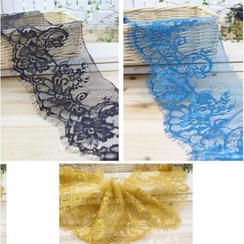 Free shipping 13 cm eyelash lace of accessories DIY craft clothing material Must be fringed skirt 9meter